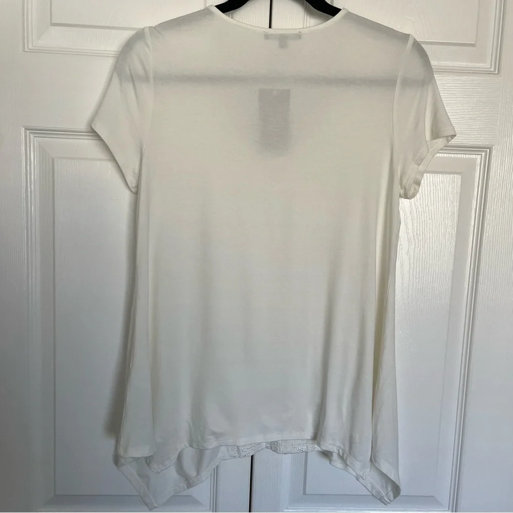 NWT White Adrianna Papell Blouse Size S